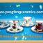 YF27023 ceramic tea cup and saucer with golden rim