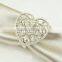 fashionable heart shape plastic pearls metal alloy napkin rings for wedding