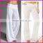 High waist solid color white women linen beach pants