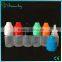 2014 hot sell child safety lock 5ml e-liquid plastic bottles pe bottle for e-liquid