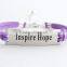 Stainless steel bar Inspirational hope Charm Bracelet