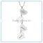 Dangling Hearts Stainless Steel Necklace for Four Names