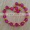 Acrylic beaded necklace bracelet set alloy jewelry set girls bangle and necklace