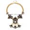 Europe fashion high-end custom color crystal flower necklace Exaggerated fashion jewel clavicle short chain