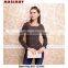 Moder low cut o-neck lace lady blusas, woman blusas china