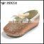 Gold Silver Soft Sole Bow Strap Baby Glitter Shoes