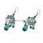 Wholesale Ginasy Bohemia Style Drop Earrings Teardrop Turquoise Dangle Earrings For Women