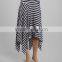 2016 fashion lady blue lace top white stripe dress yiwu factory wholesale dress set