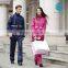 Black polyester raincoat with pants