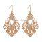 Fashion Beautiful Decorative Crystal Golden Flat Earrings J11032F02