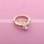 >>>2016 YIWU T&J women fashion European style rings for couples gold plated heart rhinestone crystal finger rings for lady/