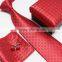 Fashion Stripe Microfiber Mens Tie Handkerchief Cufflink Sets                        
                                                Quality Choice