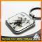 Best selling custom photo logo printed epoxy metal keychain keyring