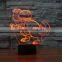 3D Optical Lamp Dinosaur Style Night Light 7 RGB Light Colors 10 LEDs AA Battery or DC 5V Mixed Lot