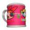High Quality Food Grade Embossed Beautiful Girl Pattern Rubber Tea Mug