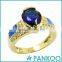 Factory Directly Deeply Blue Opal Sterling Silver Magic Ring ,wedding Ring