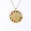 magnetic stainless steel heart pandant+gold foil+infrared powder