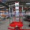 Chinese manufacturer single man verical mast manual platform lift for sale