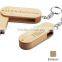 natural usb wooden with keychain, Eco-friendly wooden usb flash drive, recycled wooden pendrive