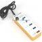 new 4-Port USB 3.0 Portable Aluminum usb Hub with 2-Foot USB 3.0 Cable