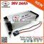 Smart Aluminum E-bike Battery Case 36V 20Ah 1000W Battery with 2A Charger + 30A BMS