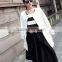 Stylish Fashion Women's Vintage Style A-line Pleated Flare Puff Skirt Solid Casual Plain Midi Skirt