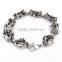 wholesale lobster claw clasp gunmetal skull bracelet meaning