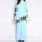 wholesale china factory latest design polyester spandex blue ladies muslim dress