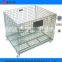 Industrial stackable collapsible wire mesh container with wheels