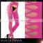 Opaque Pink Crotchless Women Pantyhose