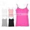 women tank tops with custom logo racer back private label fitness wear ladies tops latest fashion cotton plain yellow top