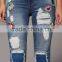 Denim Application Jeans Hombre Patch Jeans Distressed Design