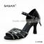 Four Strips Lady Latin Dance Shoes Crystal