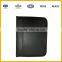 Luxurious promotion leather file folder cover document folder cover with card holder and zipper