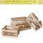 Wholesale Natural Unfinished Recycled Wood Fruit Crates