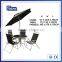 6 piece garden Deluxe patio furniture with 4 folding Chairs & 1table & Parasol