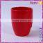 olive branch design red glazed ceramic coffee mug