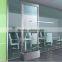 Tranquil indoor waterfall conference room partition