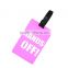 3D embossed logo waterproof standard size pvc silicone luggage tags