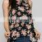 Womens blouses 95% RAYON 5% SPANDEX FLORAL PRINT HALTER TOP