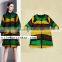 Winter Three Quarter Sleeve Cardigan Colorful Strips Women Coat Made in Sinkar