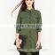 New design cotton long women shirt WMS011