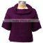 Loose high neck blend alpaca sweater for women, women half sleeve sweater