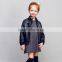 latest design child black pu leather cloth girl jacket coat