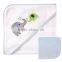 Trade Assurance Applique Cotton Terry Swaddle Baby Blanket With Embroider-elephant