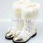 Pink Winter Safety Soft Sole leather Boots for babies