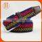 Wholesale pin buckles colorful braid belt jeans waist belt