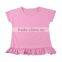 Girls Summer Shirt Cotton Short Sleeve Polka Dot Shirt Wholesale Baby Ruffle T-shirt