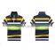 Colored Horizontal Stripes Men t Shirt Spandex & Cotton Men Short Sleeve Casual Shirt