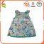 2016 Summer Latest Design Printed Flower Party Dress for Baby Girls